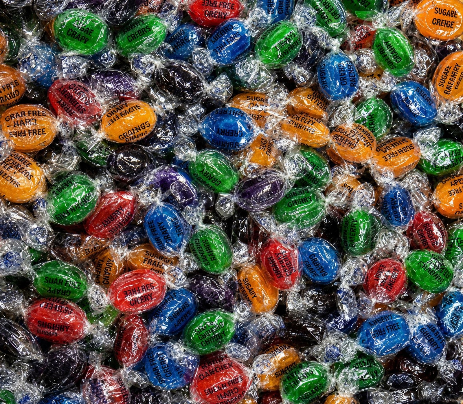 Sugar Free Assorted Fruit Hard Candy Buttons – 1 lb of Fresh 1 lb, Red