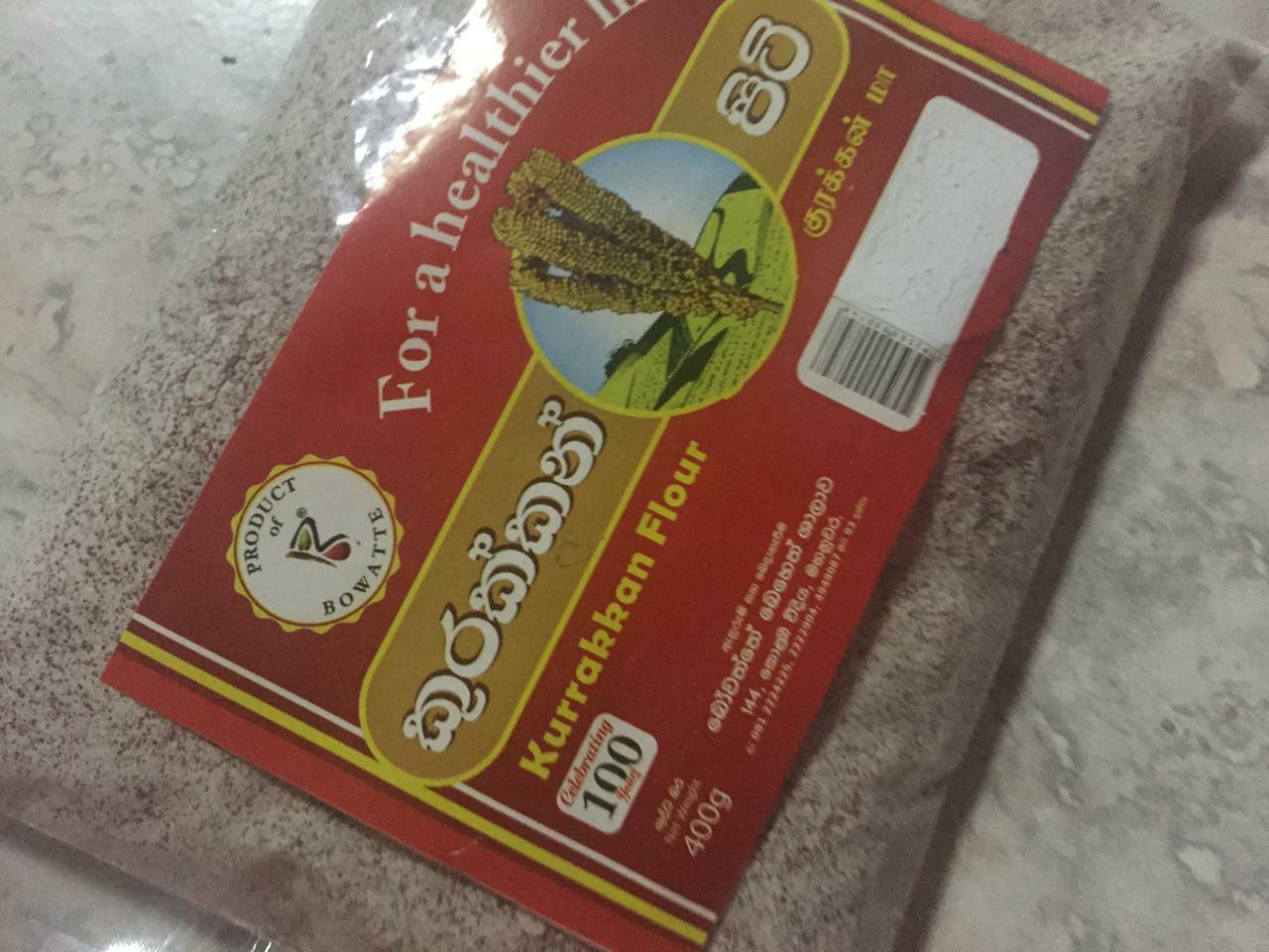 Ceylon pure kurakkan flour, quality organic finger millet flour (ragi) -400g