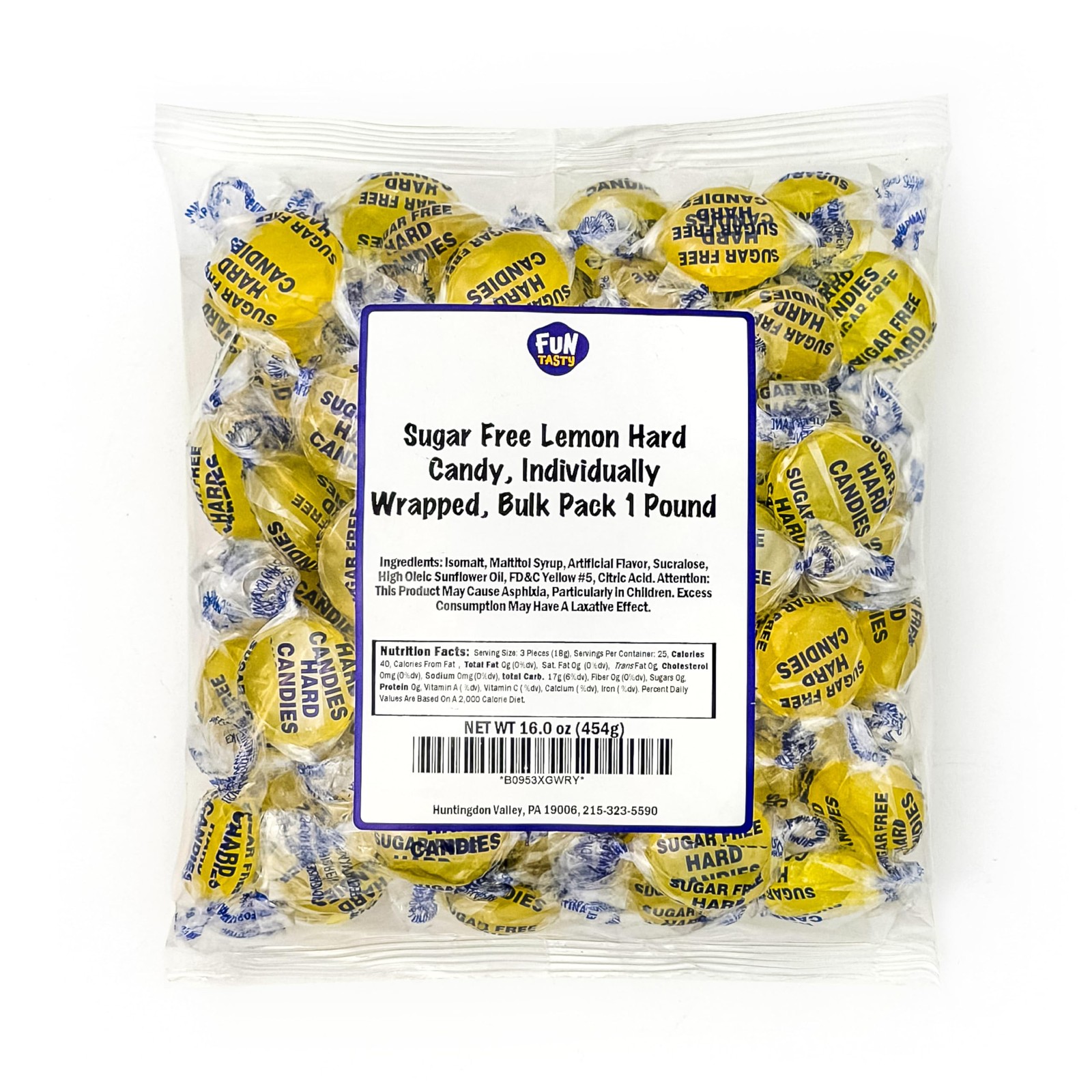 Sugar Free Lemon Drops, Candy – 1 1 Pound (Pack of 1), Orange,Lime