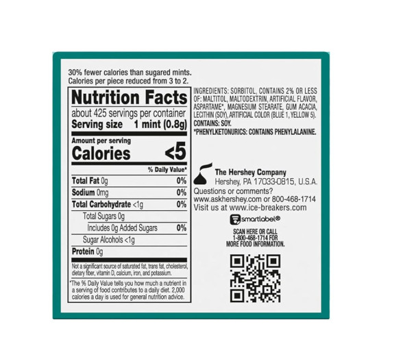 ICE BREAKERS Wintergreen Sugar Free Mints Tins, 1.5 oz (8 Count)