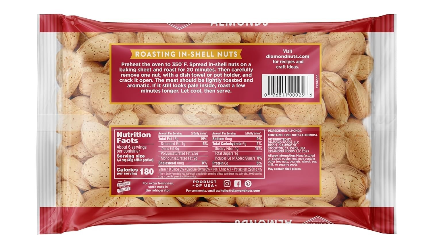 In-Shell Peerless Almonds, 16oz (Pack of 2) – Crunchy, Farm-Fresh Snack