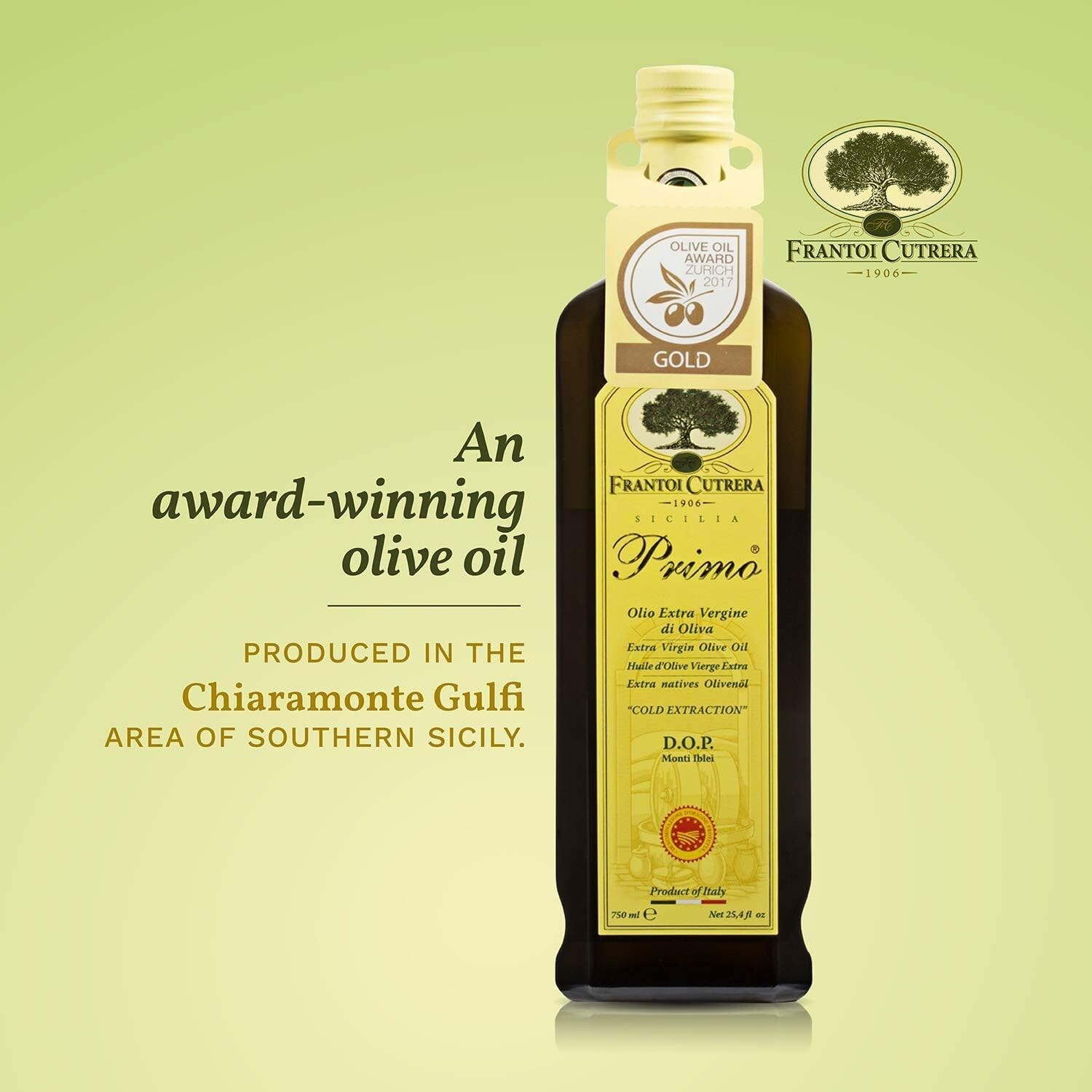 Frantoi Cutrera Primo Cold Extracted Italian Extra Virgin Olive Oil Cold Pressed