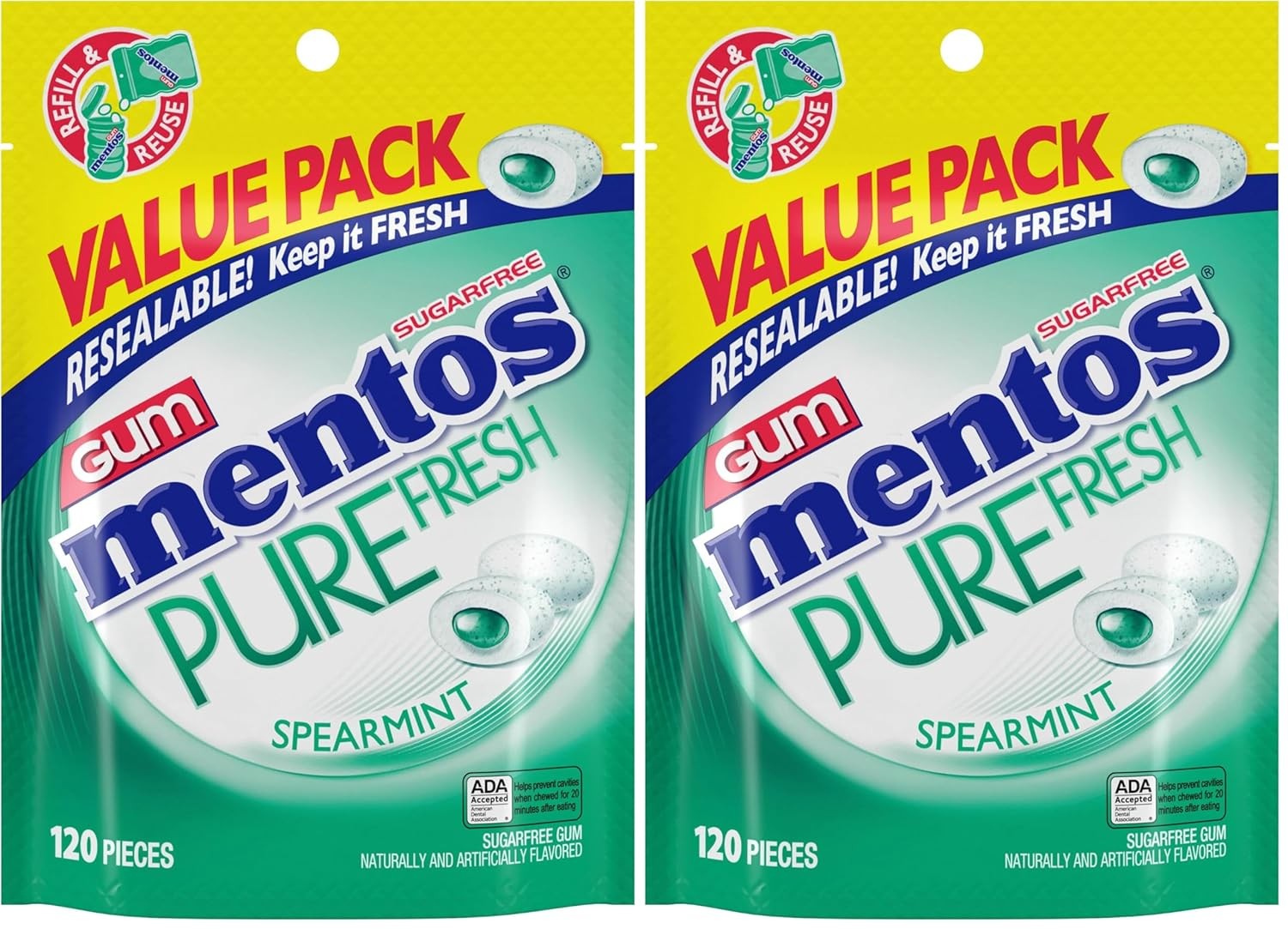 Sugar Free Spearmint Xylitol Chewing Gum Bulk 120 Piece Fresh Breath Mint Gum