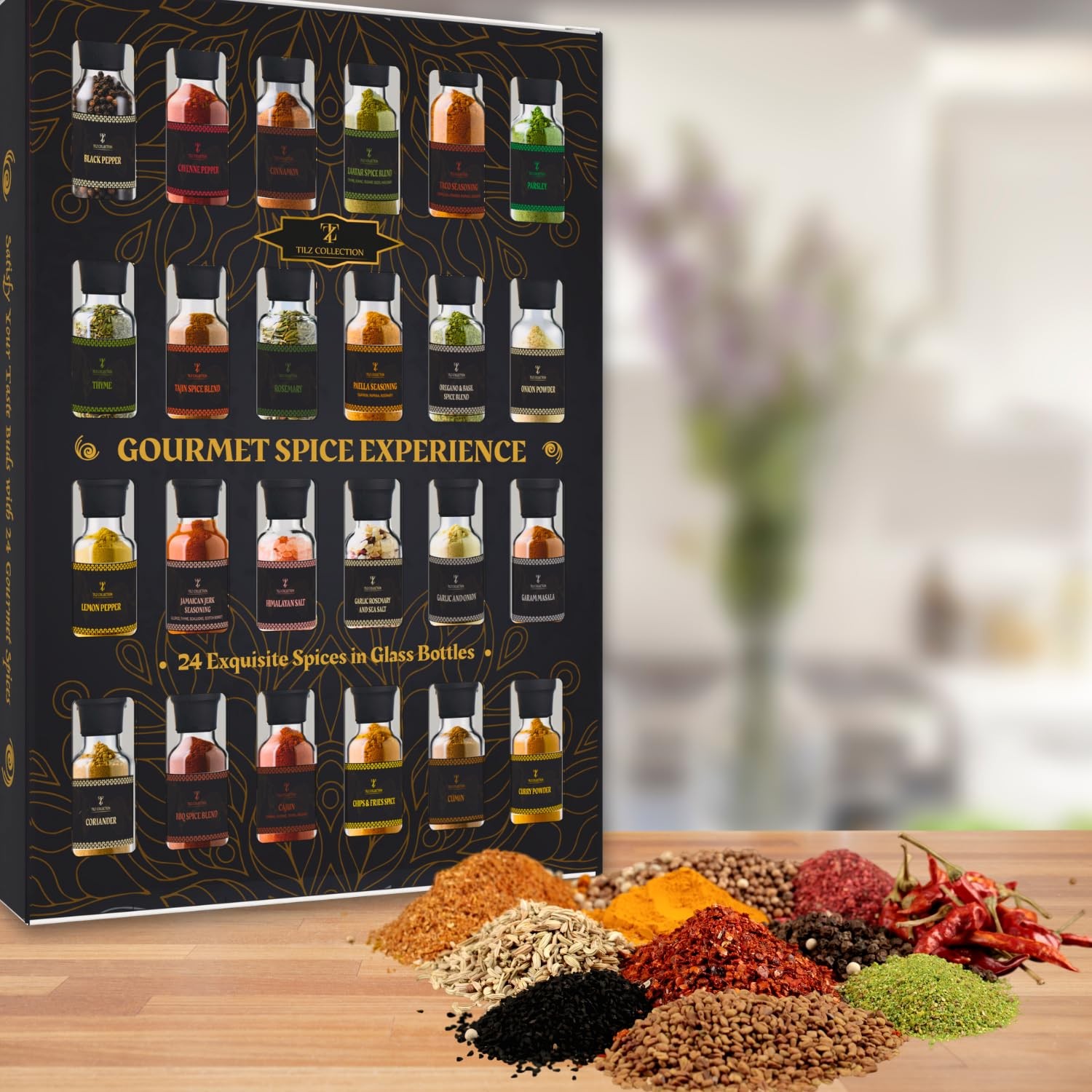 Spice Gift Set -24 Gourmet Spices For Cooking, Grilling, Rubs, Mixed Spice, Herb