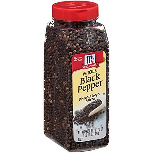 McCormick Whole Black Pepper (Made with Whole Peppercorns), 17.5 oz