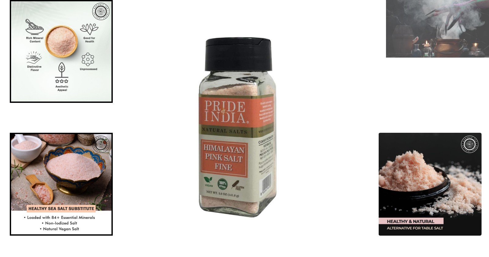 Fine Grind Himalayan Pink Salt with Dual Sifter, 5 oz – & Organic
