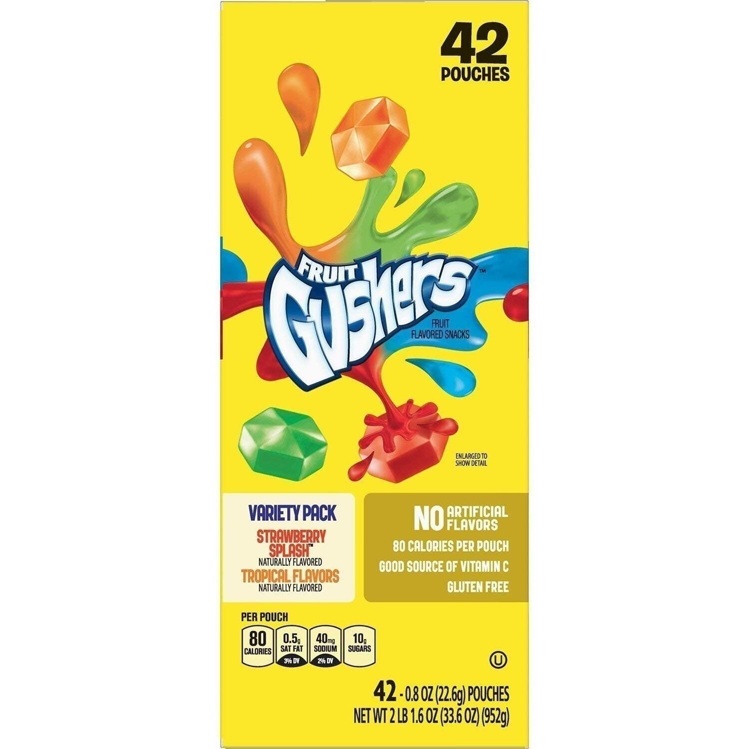 Fruit Gushers Variety Pack, Strawberry Splash & Tropical (42 ct.)