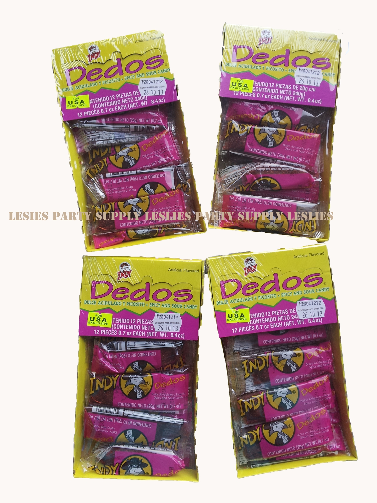 4PACK DEDOS INDY SPICY SOUR MEXICAN CANDY