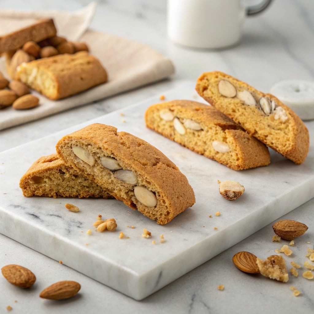 La Dolce Vita Classic Almond Italian Biscotti Cookie Snacks with Whole Almonds,