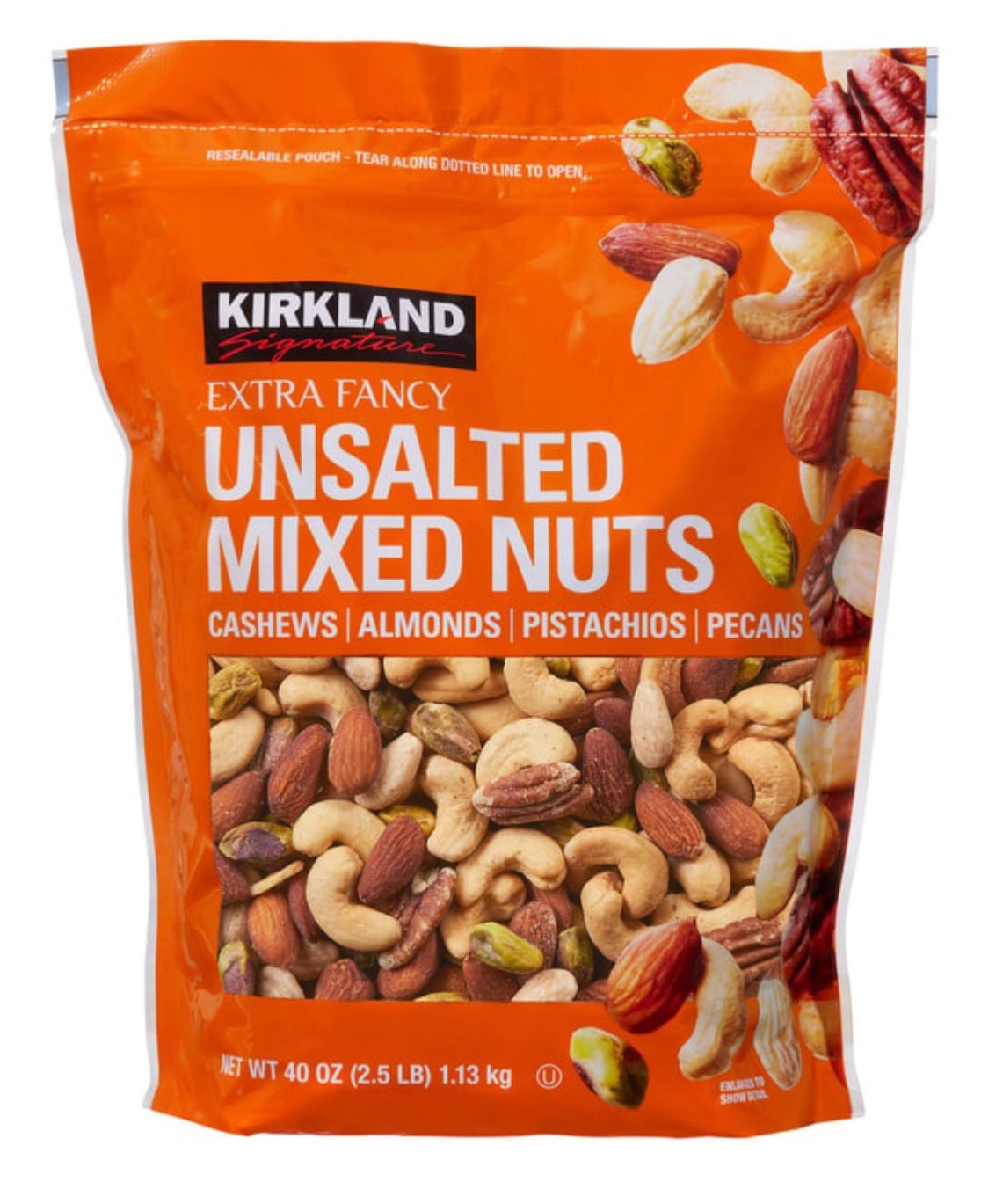 2 X Kirkland Signature Extra Fancy Unsalted Mixed Nuts 2.5Lb, Total 5LB EXP 2/27