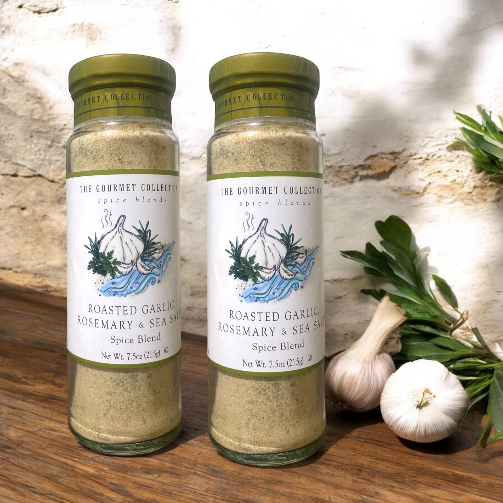 Roasted Garlic, Rosemary & Sea Salt Seasoning Gourmet Collection Spice 7.5 oz-2