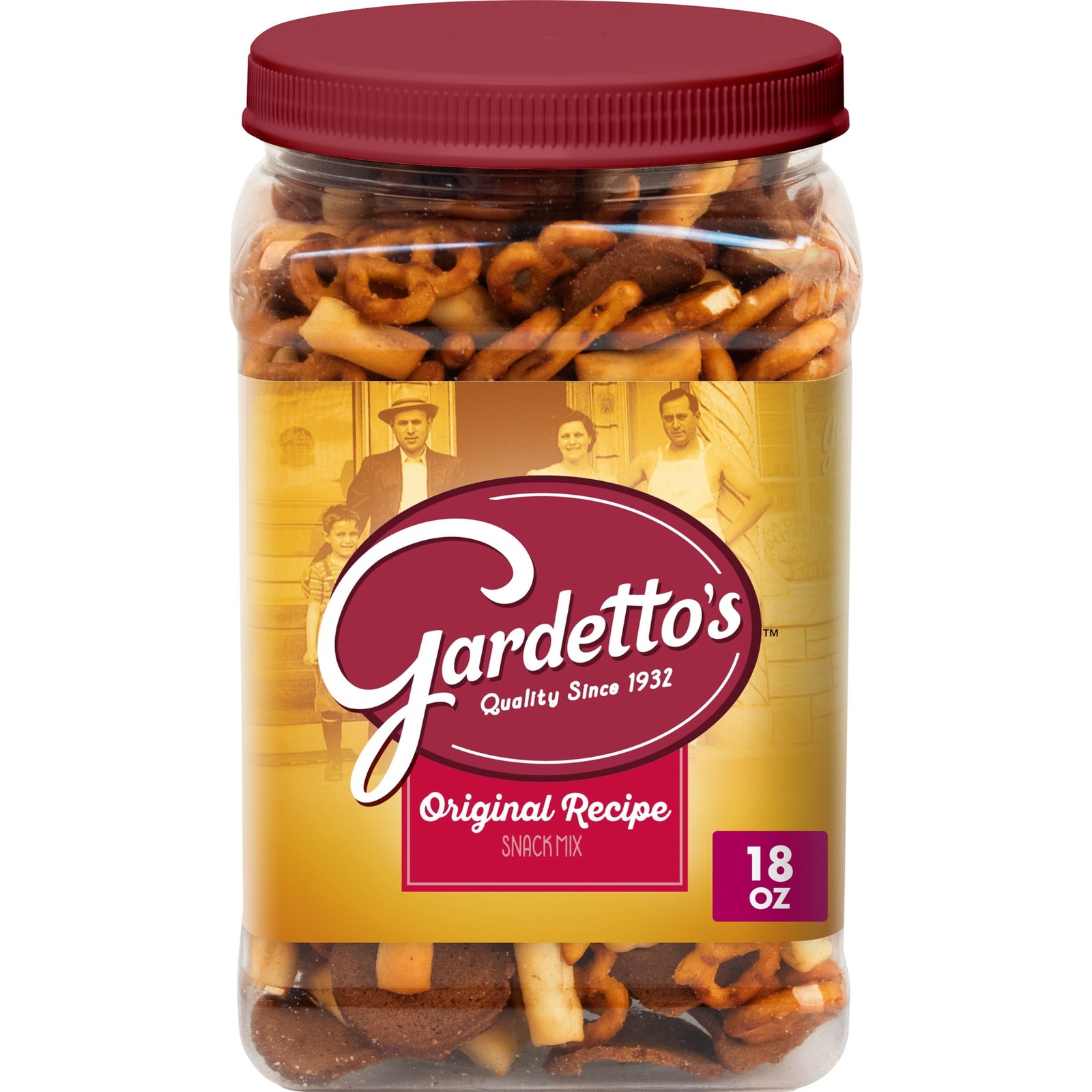 Gardetto’s Snack Mix, Original Recipe, Salty Snacks Tub, 18 oz..