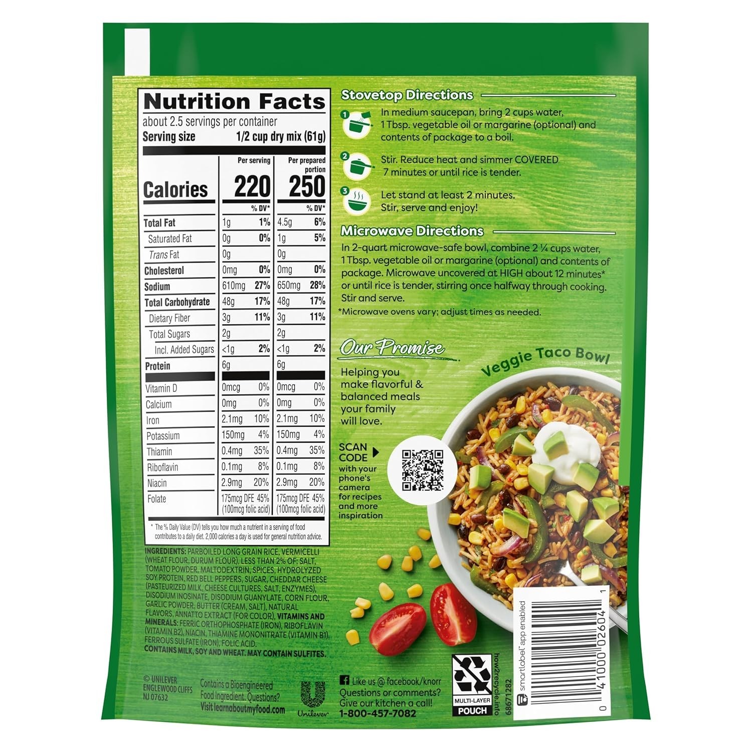 Taco Rice Side for Meals 5.4 oz Kosher No Artificial Flavors