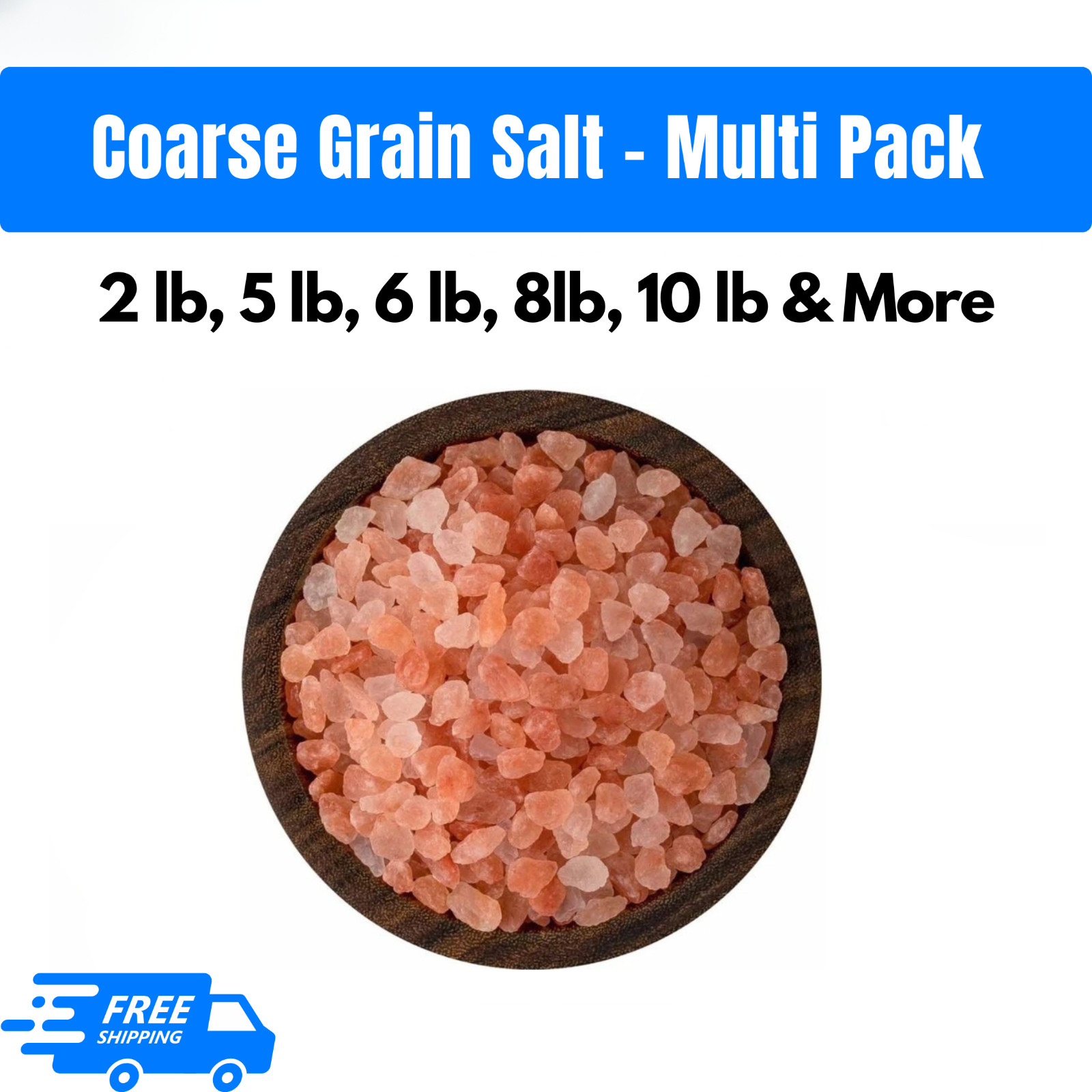 Pink Salt Coarse Grain Himalayan Salt – Multi Listing – Choose Your Size
