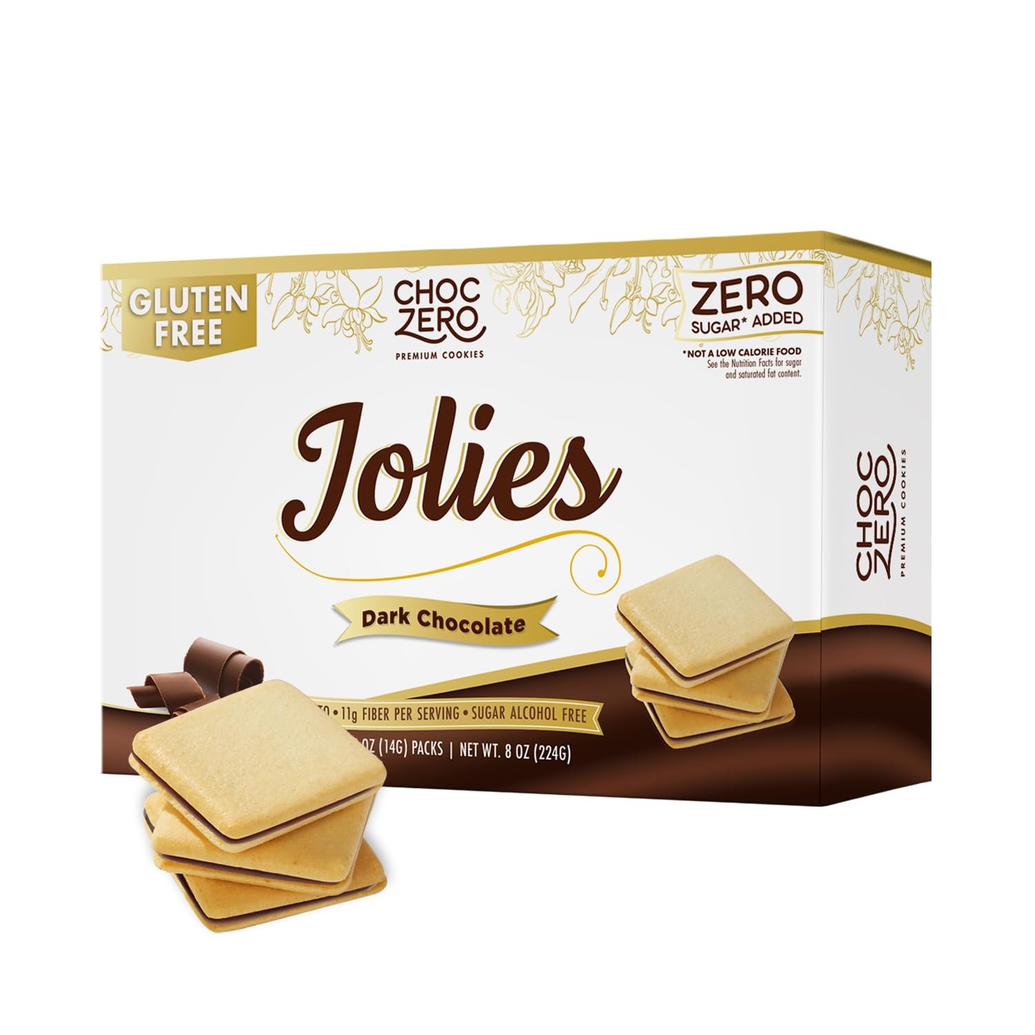 ChocZero Dark Chocolate Jolies 8 Ounce (Pack of 1), Brown