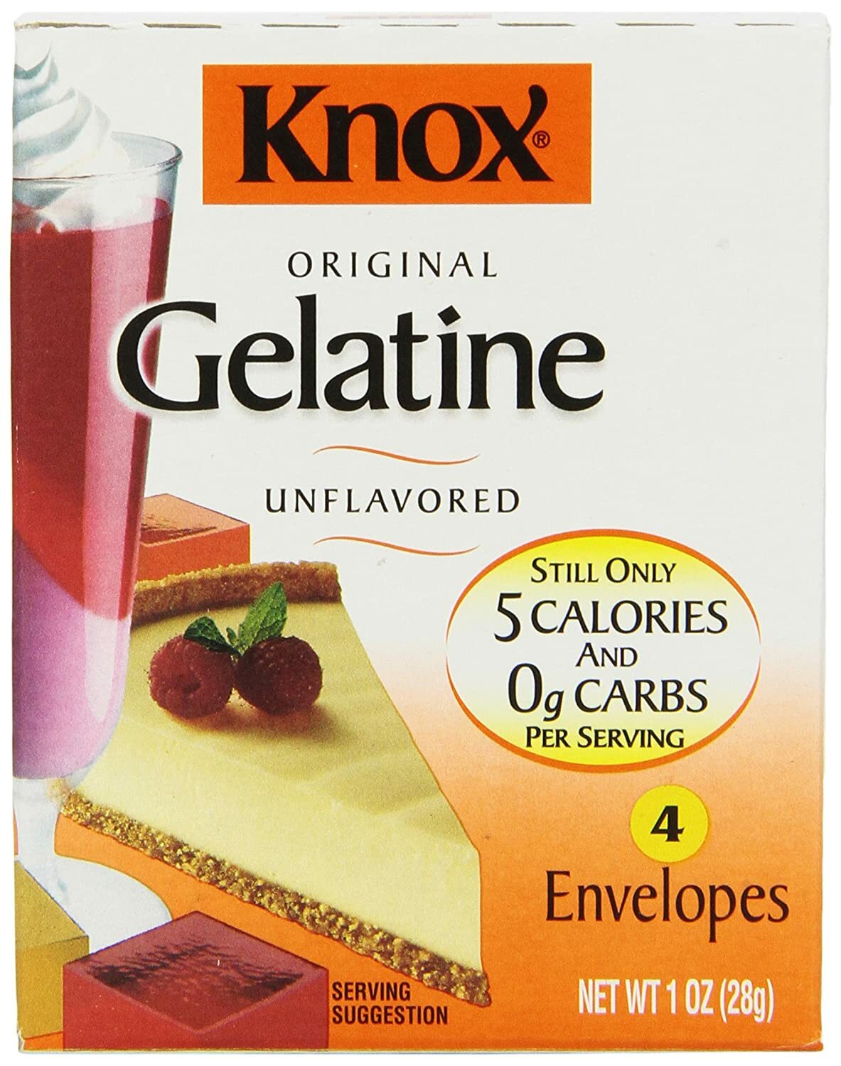 KNOX ORIGINAL GELATINE UNFLAVORED 4 ENVELOPES