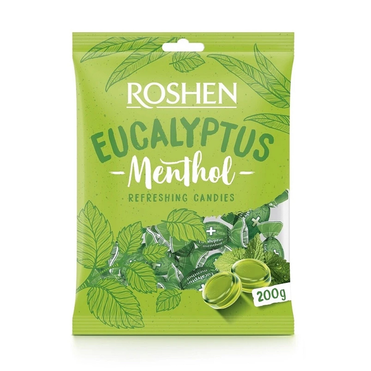 Roshen Eucalyptus Menthol Candies Ukraine 1kg Bulk Throat Lozenges Cough Relief