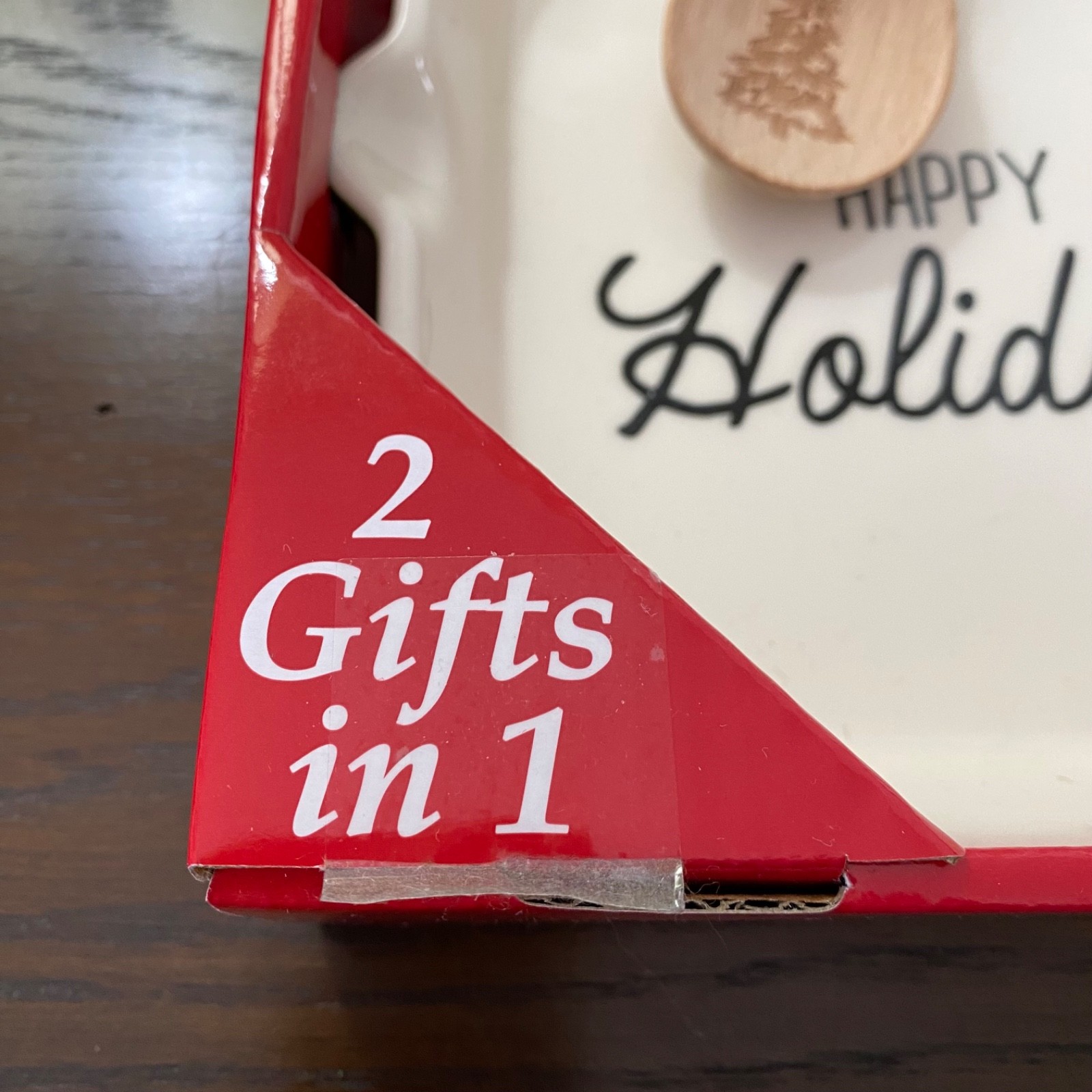 NIB Christmas Ceramic Skillet Gift Set with Chocolate Chip Blondie Mix