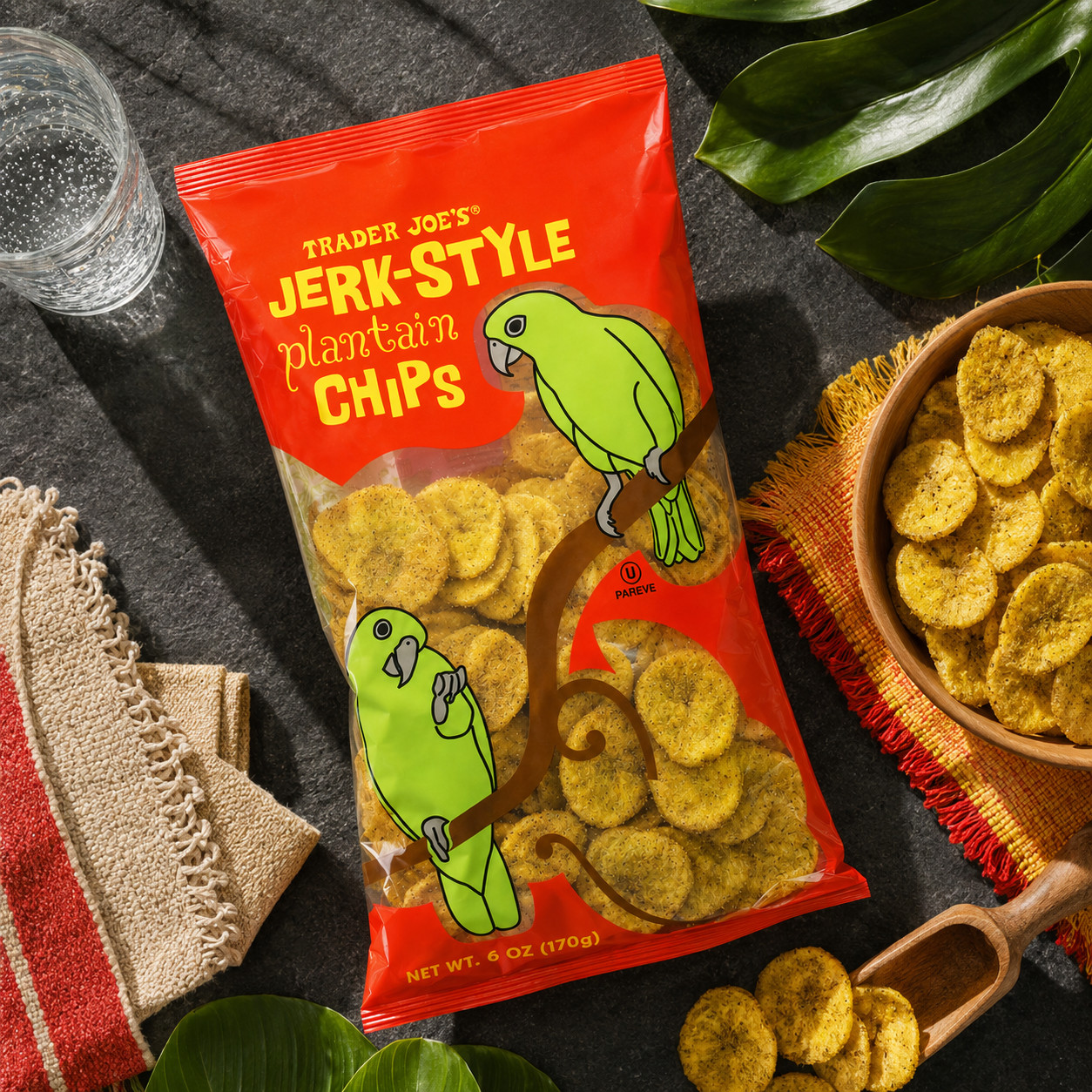 4 Pack Trader Joe’s Jerk-Style Plantain Chips 6 oz