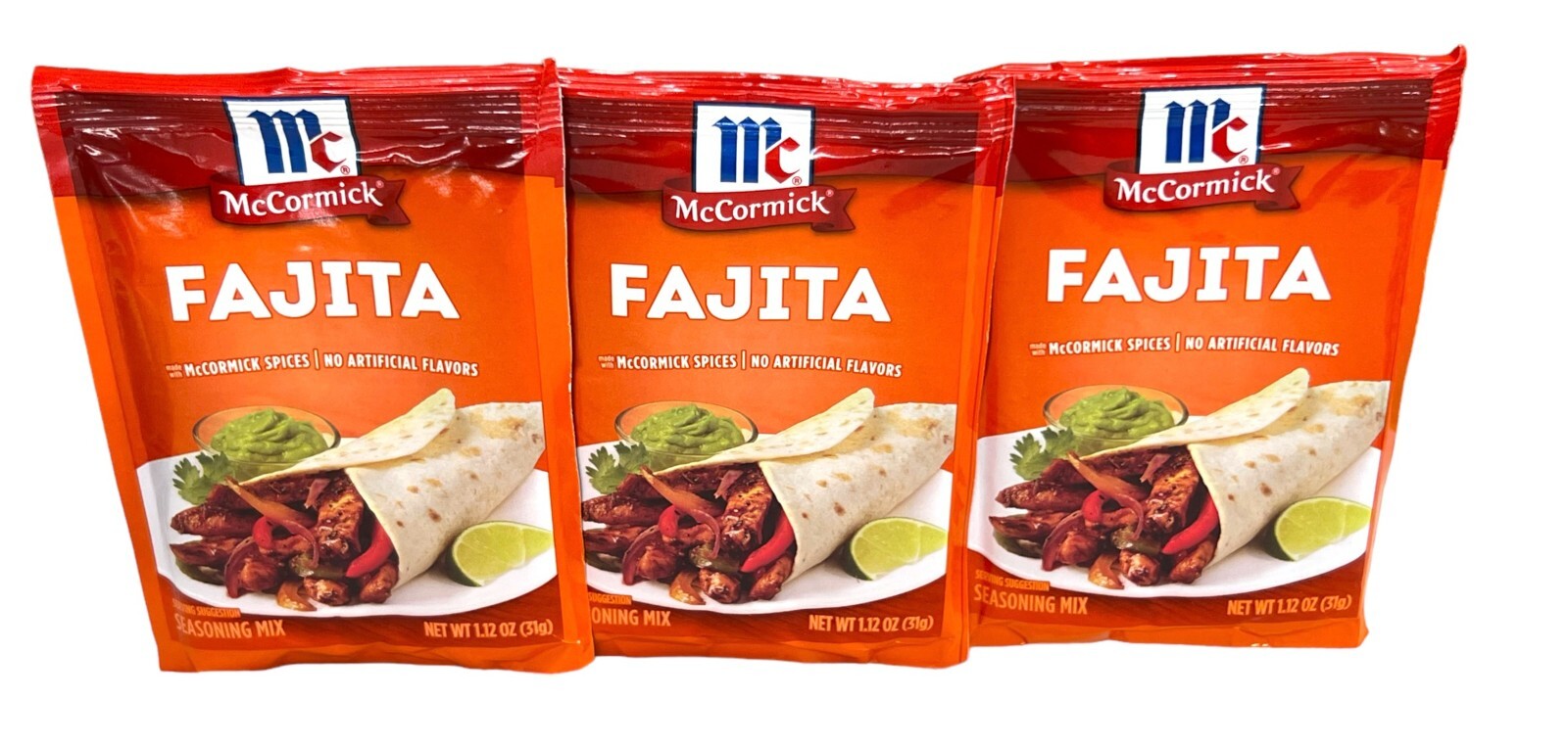 McCormick Fajita Seasoning Mix 1.12 oz (3 Pack)