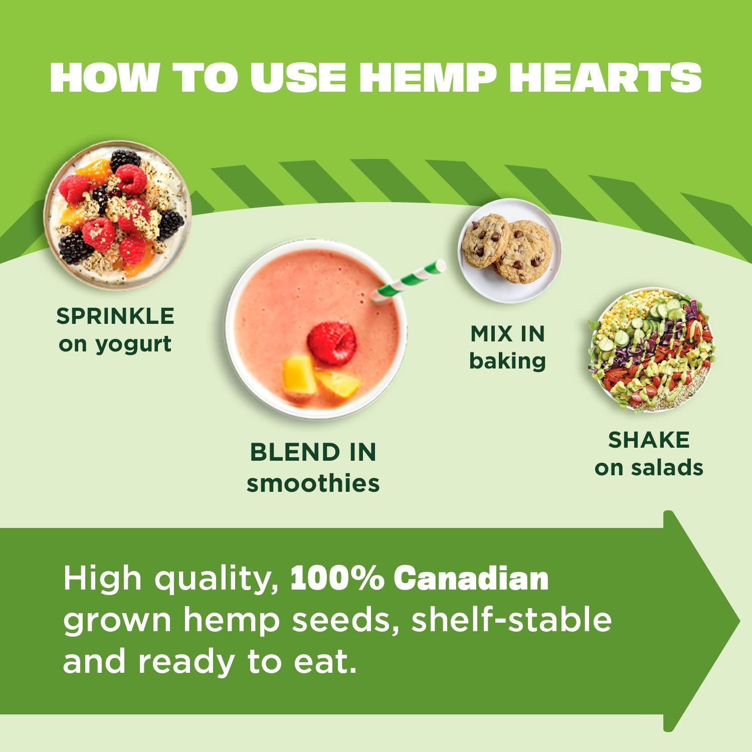 Organic Hemp Hearts, 12Oz, 10G Plant Based Protein and 12G Omega 3 & 6 per Srv,
