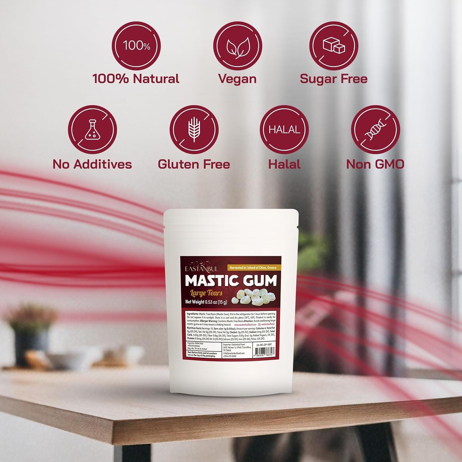 Mastic Gum Chewing Gum, 0.53oz15g Mastic Chewing Mewing for Jawline, Large Si…
