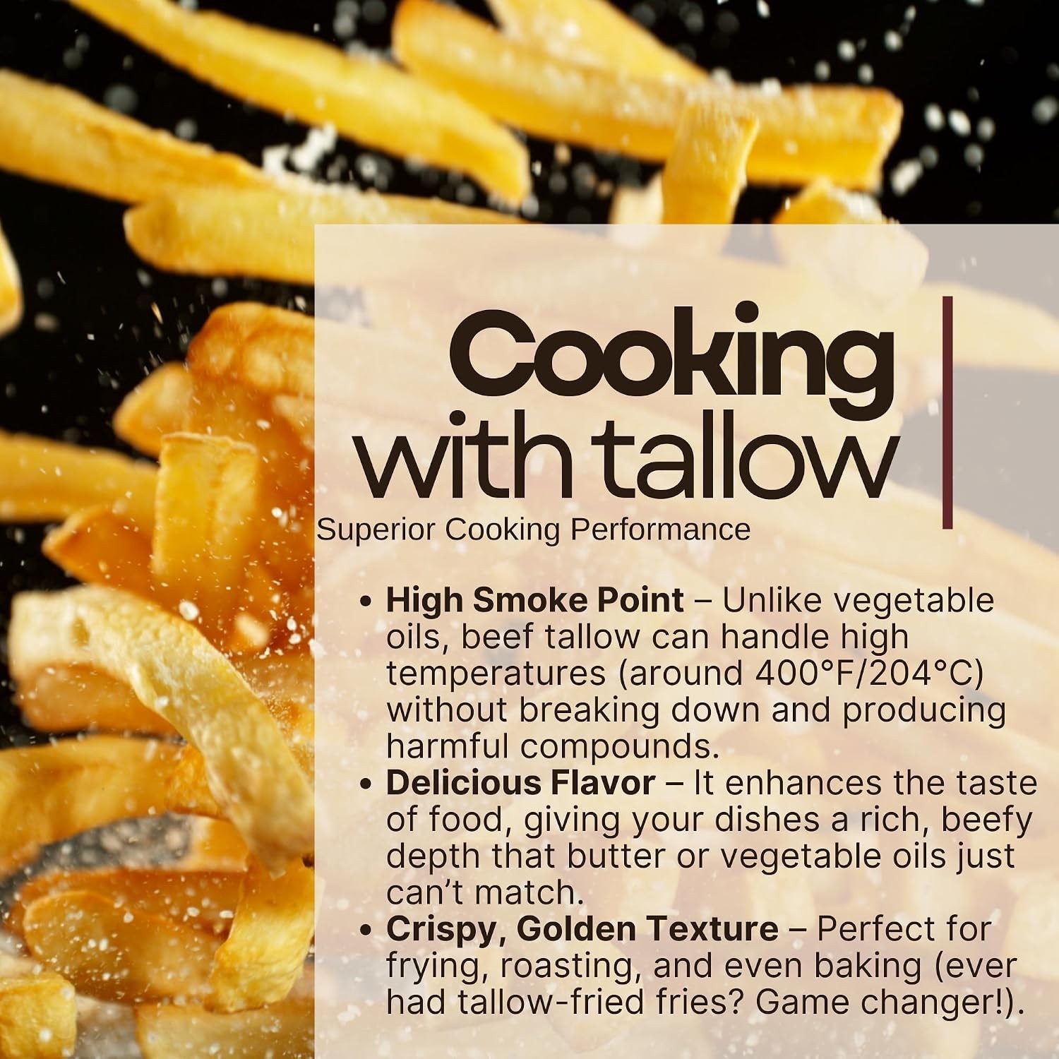 30 oz Hormone-Free Beef Tallow – Versatile Cooking Fat for Keto-Friendly Dishes