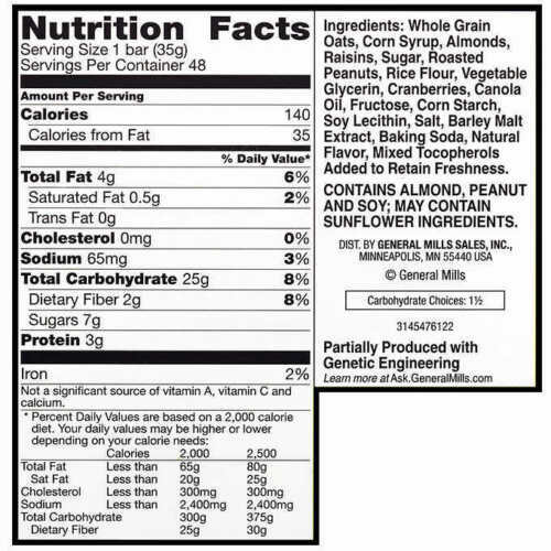 2 Packs Nature Valley Fruit & Nut Chewy Granola Bar Trail Mix 48 ct 59.2 oz Each