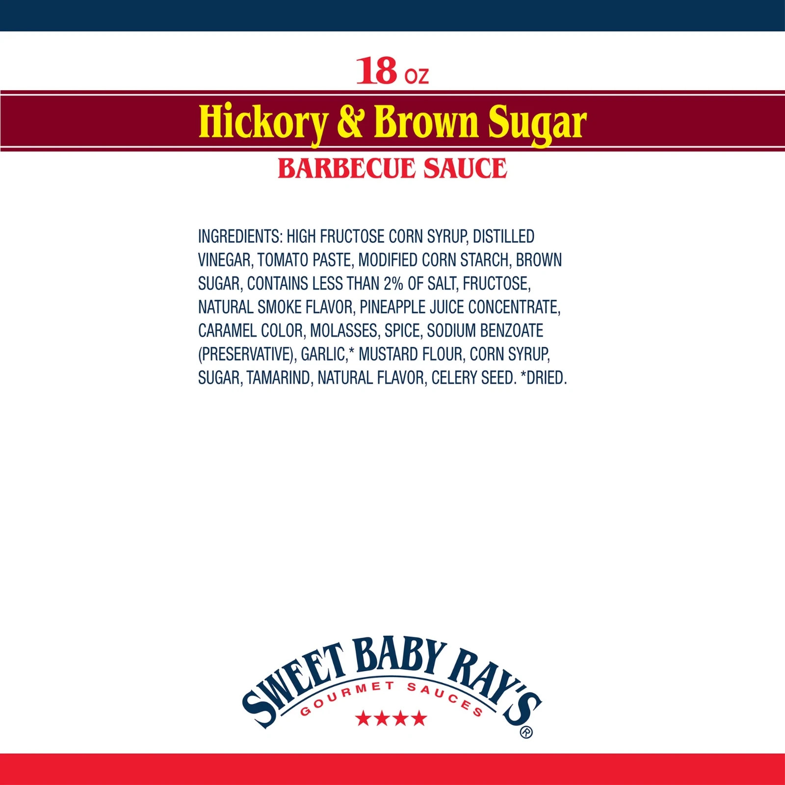 3 Pack Sweet Baby Ray’s BBQ Sauce 18oz Original Honey Hickory Bundle Size 18 oz