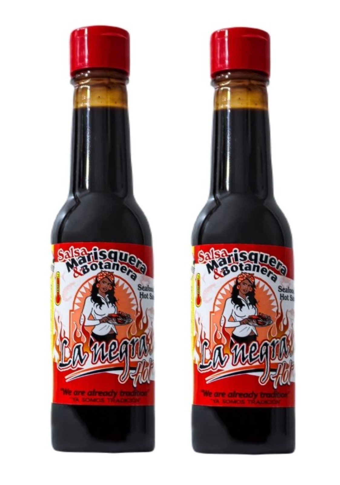 La Negra Hot | Salsa Marisquera & Botanera | Pack of 2 5.4 Ounce (Pack 2)