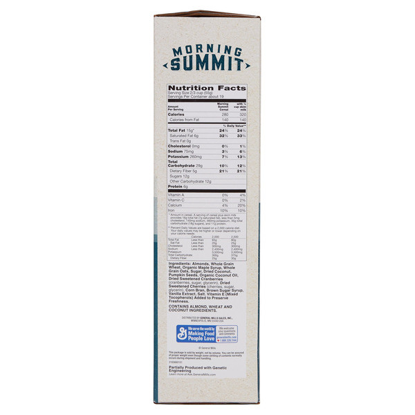 2-Pack General Mills Morning Summit Almond Cereal Maple Berry Blend, 38 Ounce