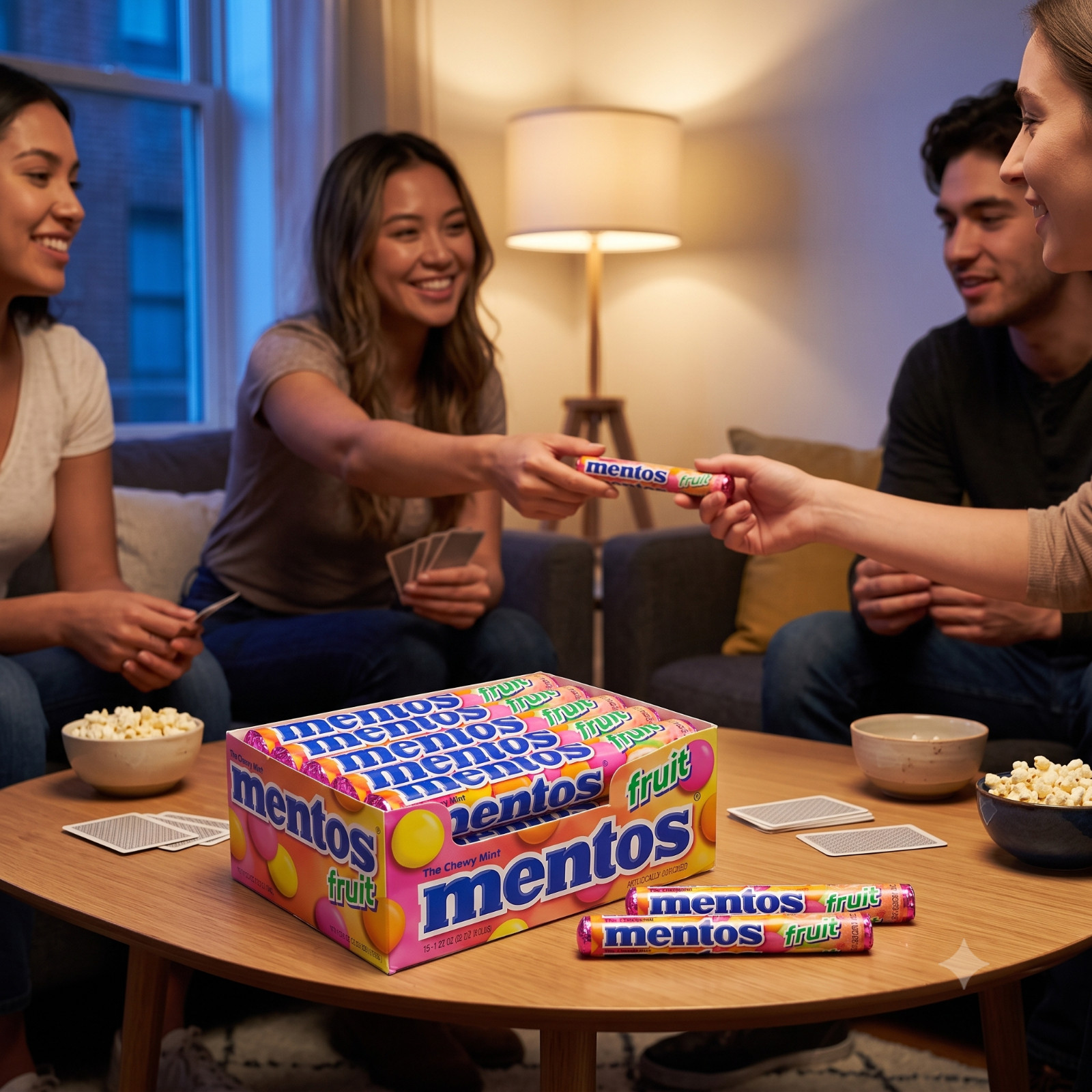 2 Pack Mentos, Fruit, 1.32 oz, 15-count