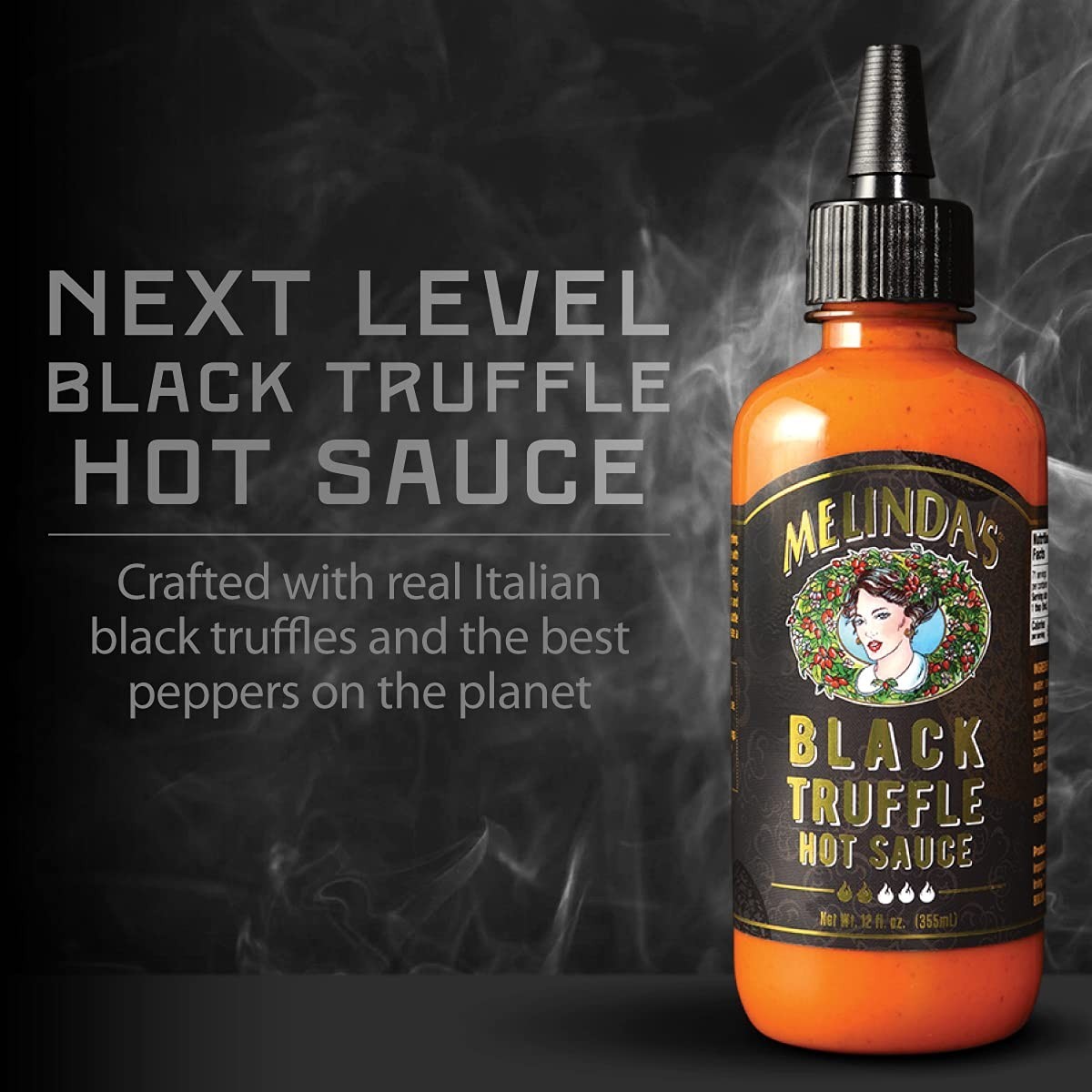 Melinda’s Black Truffle Hot Sauce – 12 Ounce (Pack of 1),