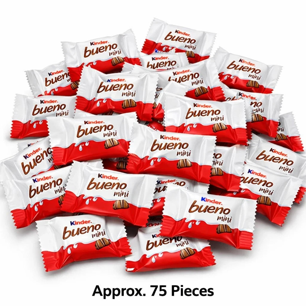 Kinder Bueno Mini Crispy Wafer with Creamy Nut Filling Milk Chocolate (1 Pound)