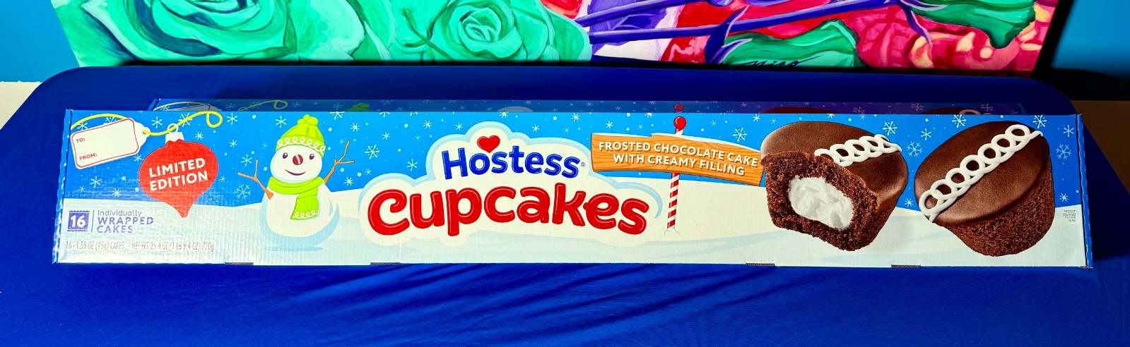 Hostess Holiday Chocolate Cupcakes 16ct Yardstick Box – New & Fresh – Limited