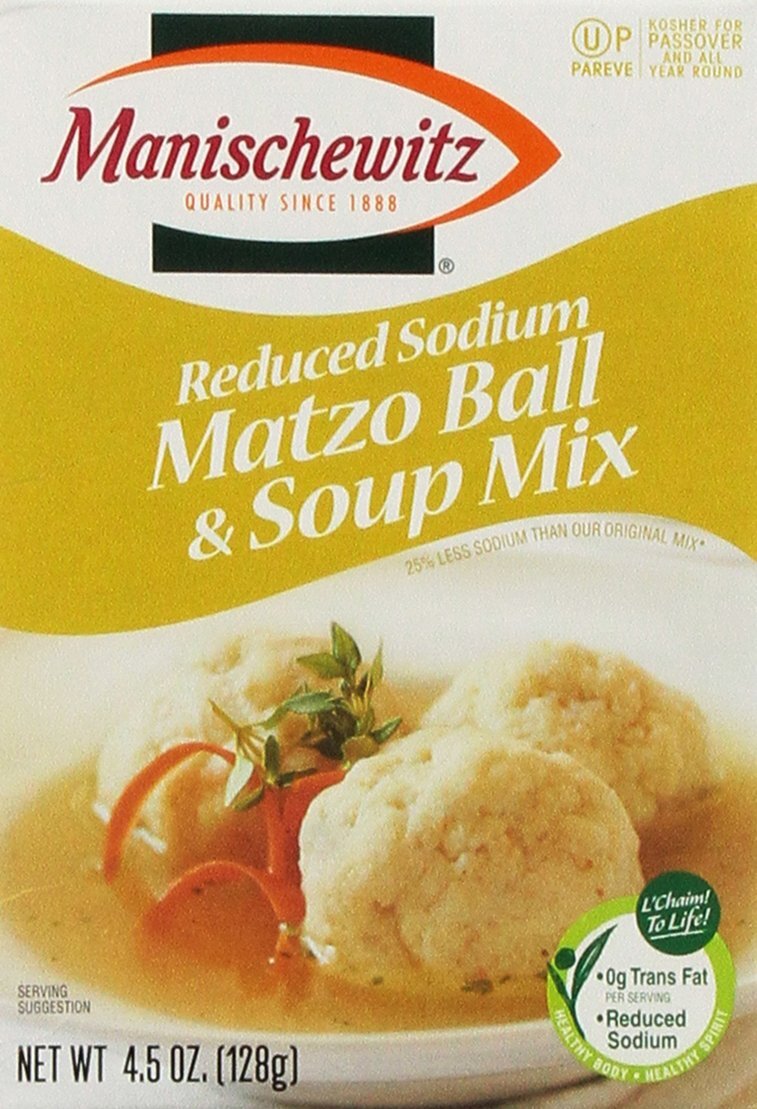 Manischewitz Reduced Sodium Matzo Ball & Soup Mix, 4.5 Ounce