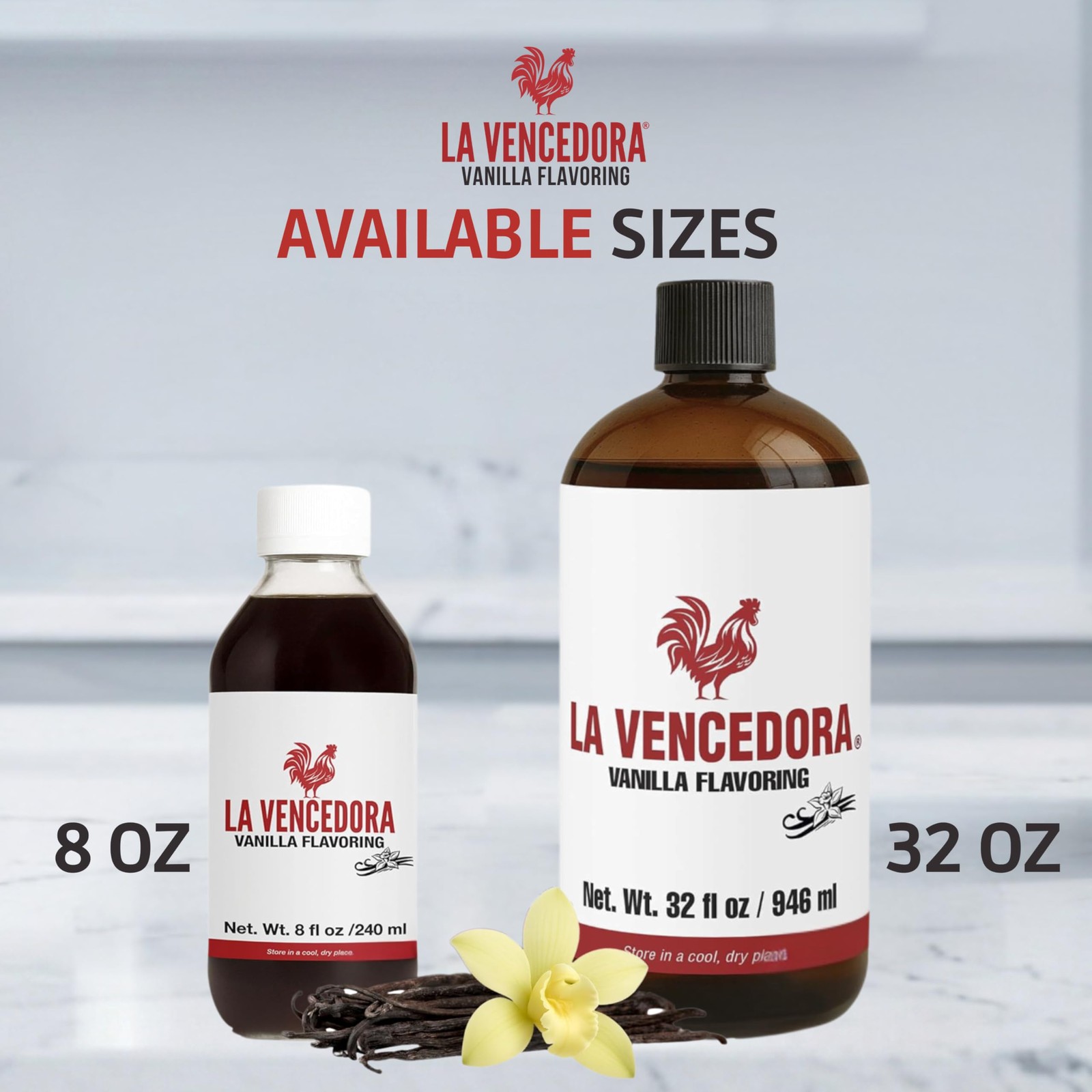La Vencedora Mexican Vanilla – Large 32oz Bottles (Pack 32 Fl Oz of 2)