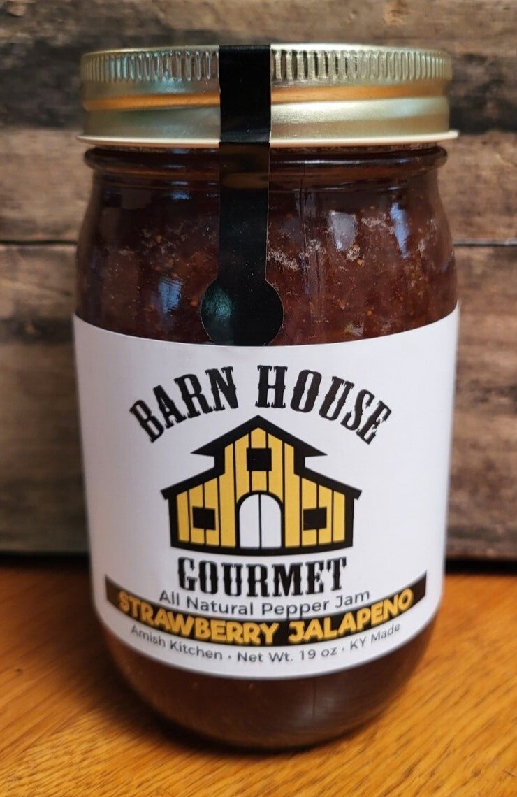 Strawberry Jalapeno Barn House Gourmet All Natural Preserves Amish Kitchen 19 Oz