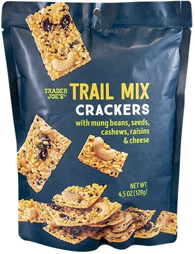 Trader Joe’s Trail Mix Crackers 4.5 oz Each Pack with Mung Beans Seeds Limited