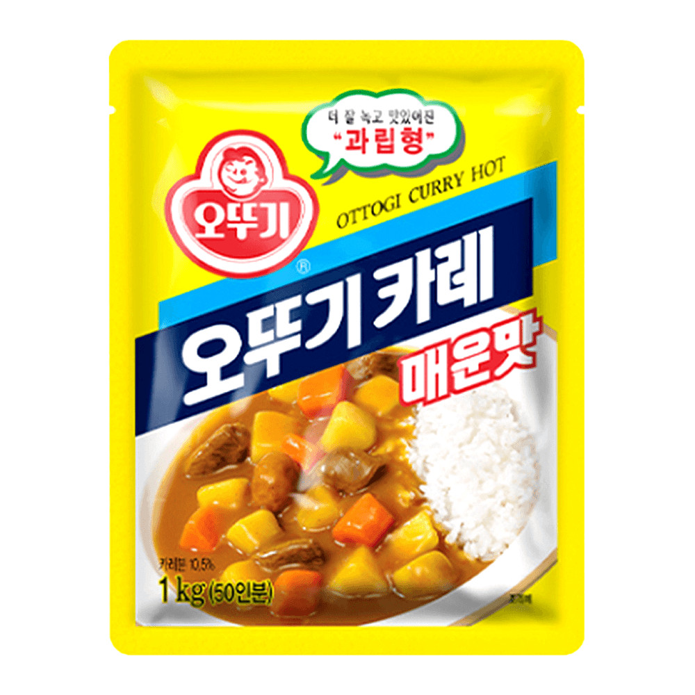 Ottogi Otoki Korean Curry Sauce Powder Seasoning Mix Spicy Hot 오뚜기 카레 약간매운맛 1Kg