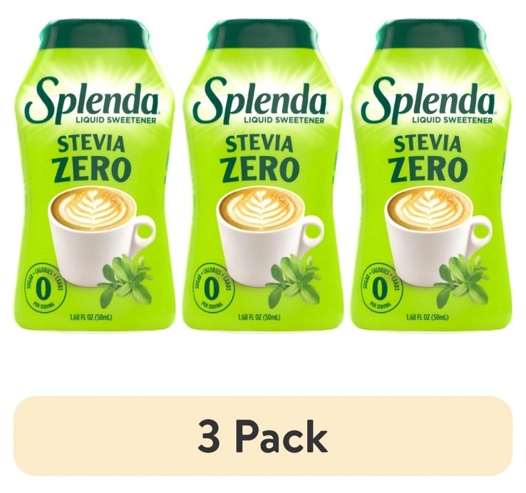 (3 pack) Splenda Stevia Liquid Zero Calorie Sweetener, 1.68 fl oz Bottle