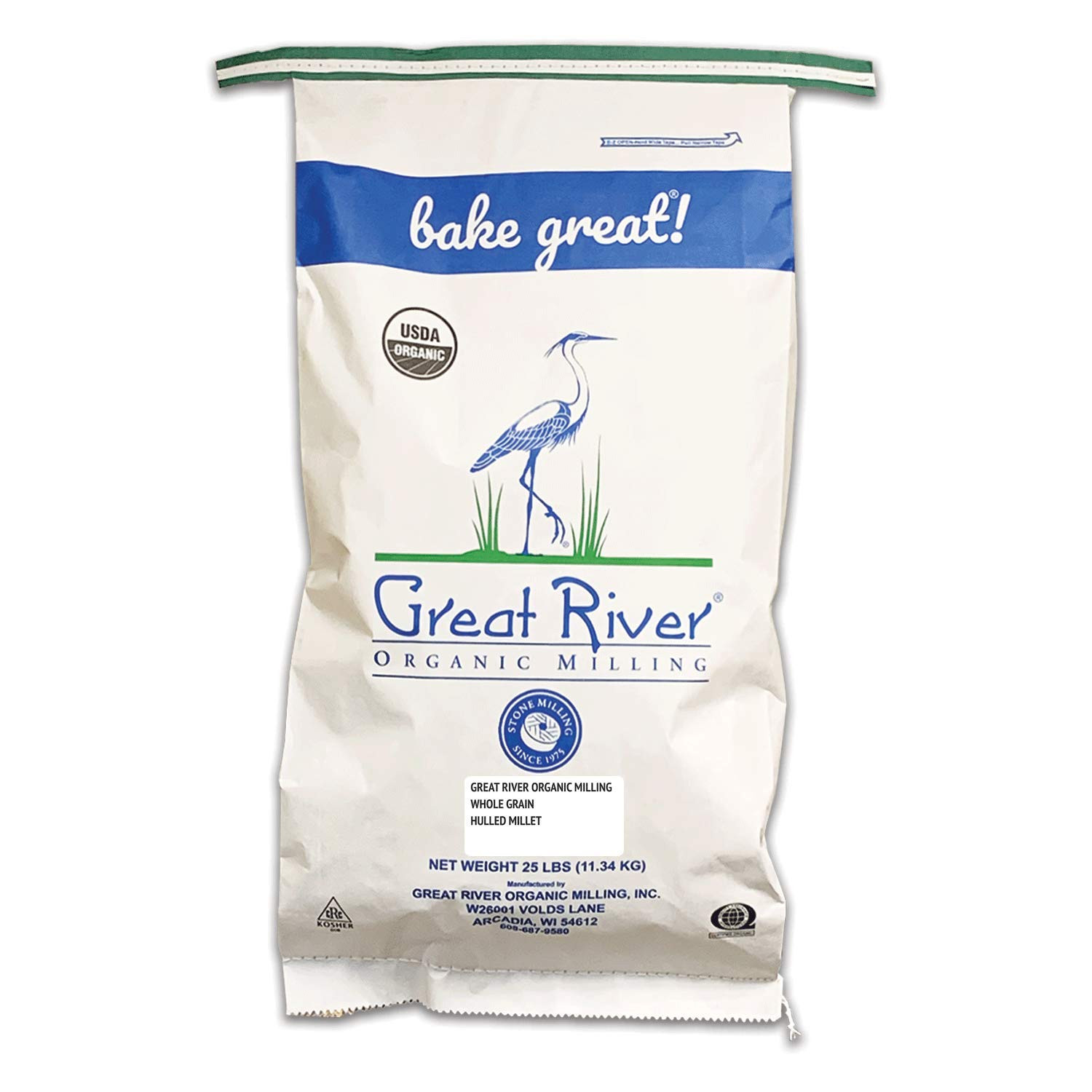 , Whole Grain, Hulled Millet, Ancient Grain, Organic, 25-Pounds (Pack of 1)