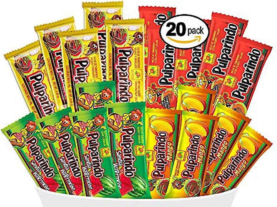 Mexican Candy snack Mix Flavors: Tamarind, Hot, Mango, Watermelon and Chamoy