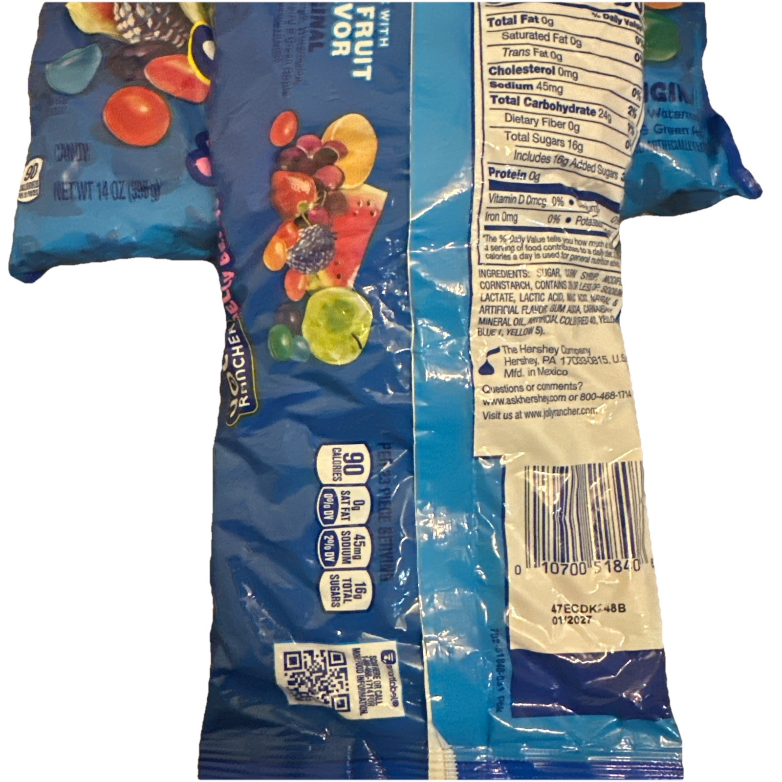 Lot of 2 Bags Jolly Rancher Original Fruit Flavored Jelly Beans 14 Oz