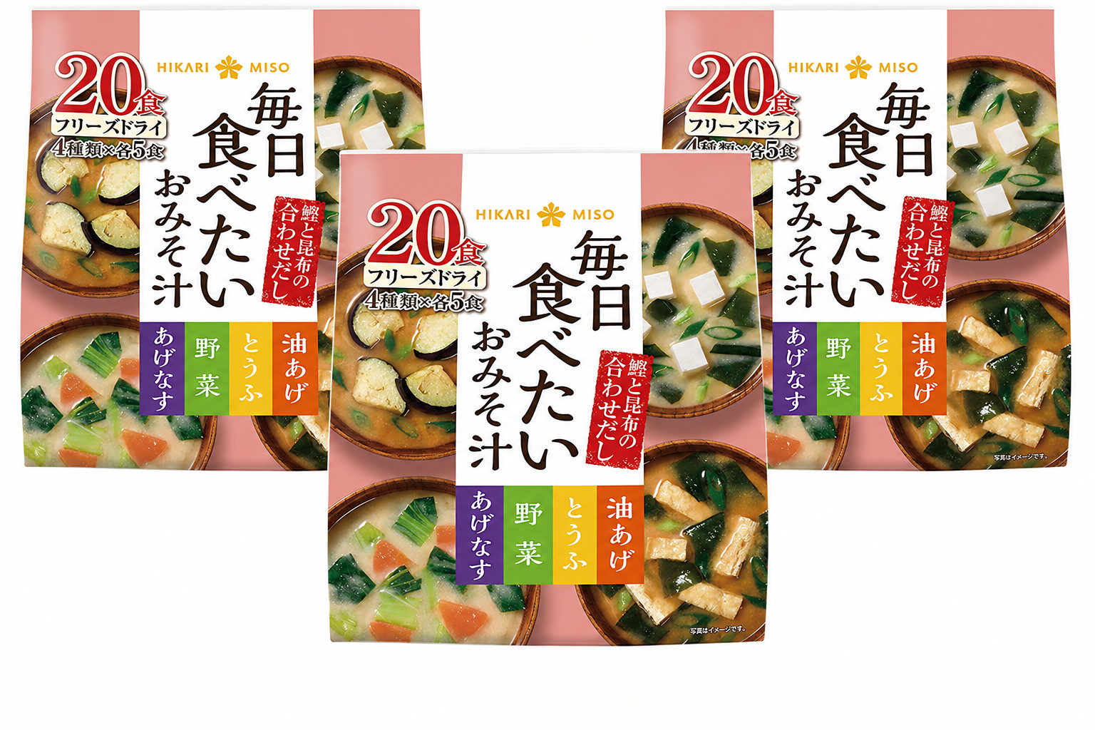 Hikari Miso Mainichi Tabetai Instant Miso Soup 20 Servings x3 Japan