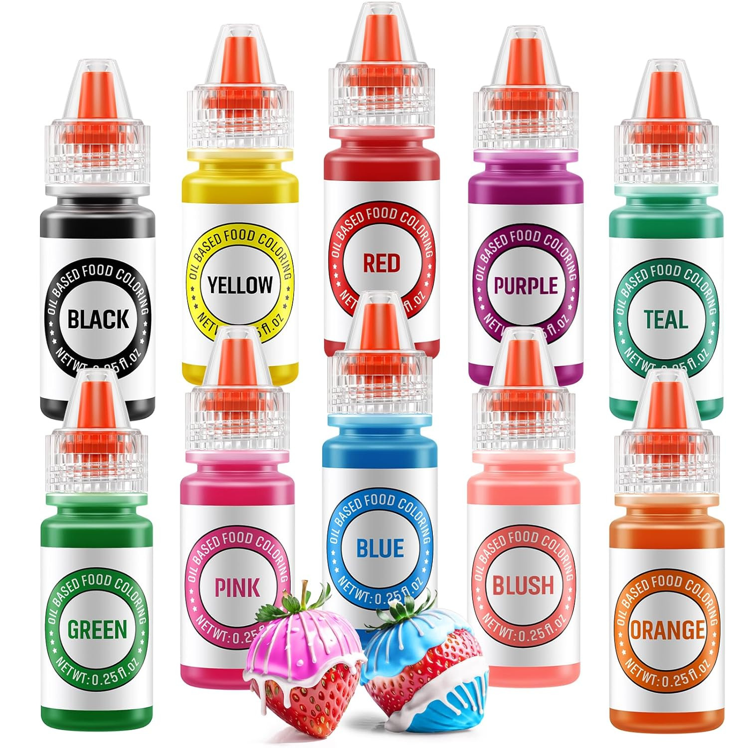 Set 10Colores Aceite Comestibles Colorante Chocolate Azucar Fondant Icing Pastel