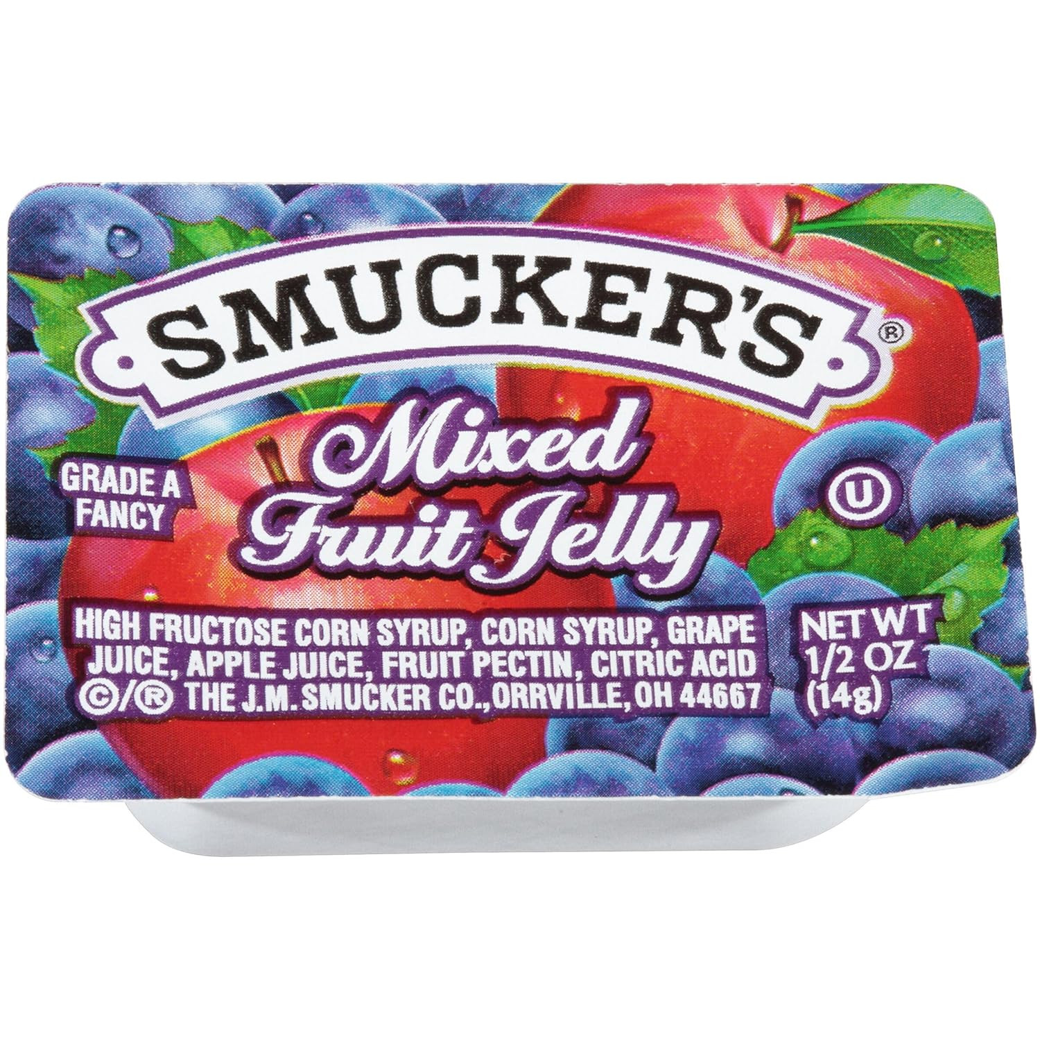 Mixed Fruit Jelly, 1/2 Oz Plastic Portion Control Cup Cup, 200 Count