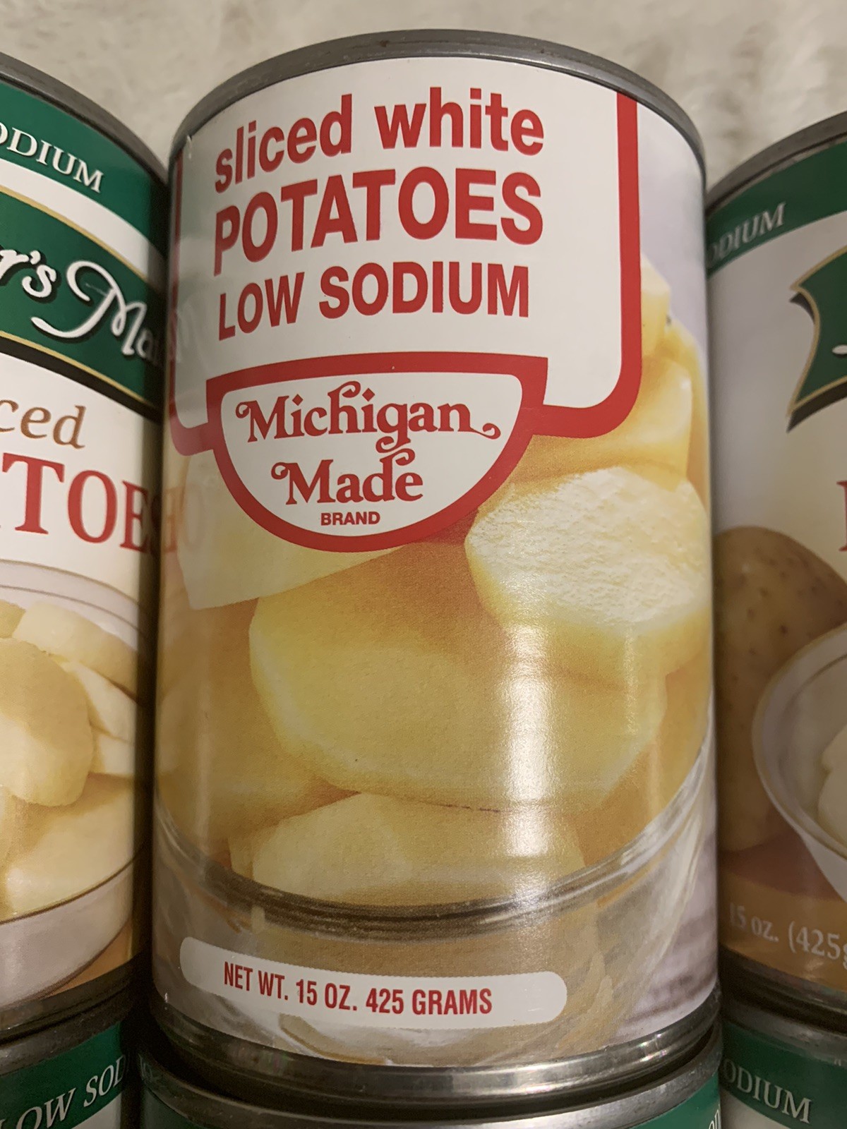Lot of 12 Canned Potatoes Mother’s Maid Michigan Cans Fresh Potato Low Sodium