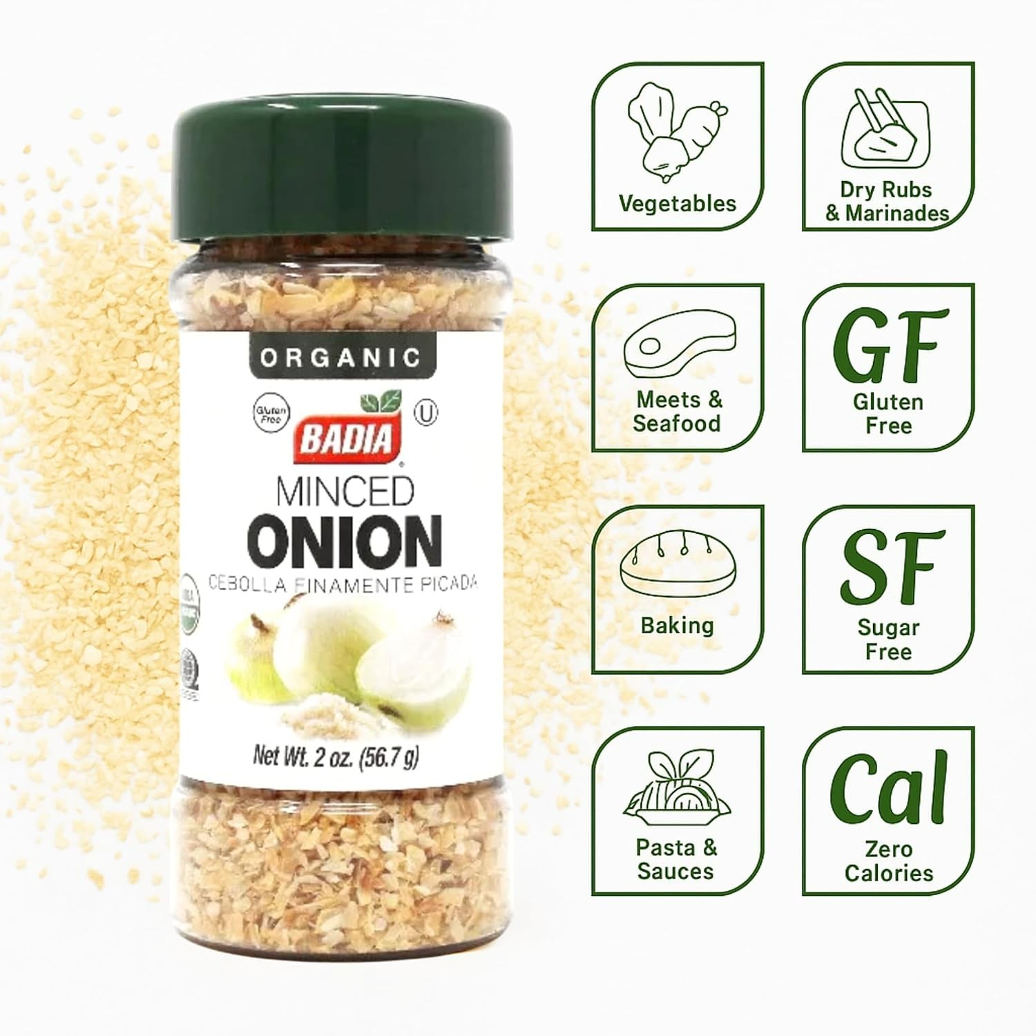 Badia® Organic Minced Onion / Cebolla Finamente Picada 2 Oz