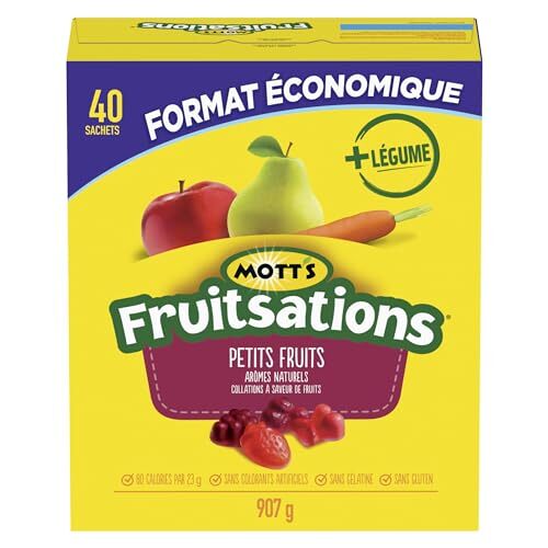 MOTTS – VALUE PACK – Berry Fruit Flavoured Snacks, 40 Pouches, 907 grams